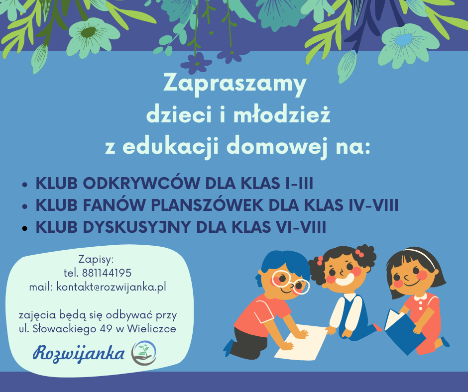 Zajęcia dla uczniów z edukacji domowej